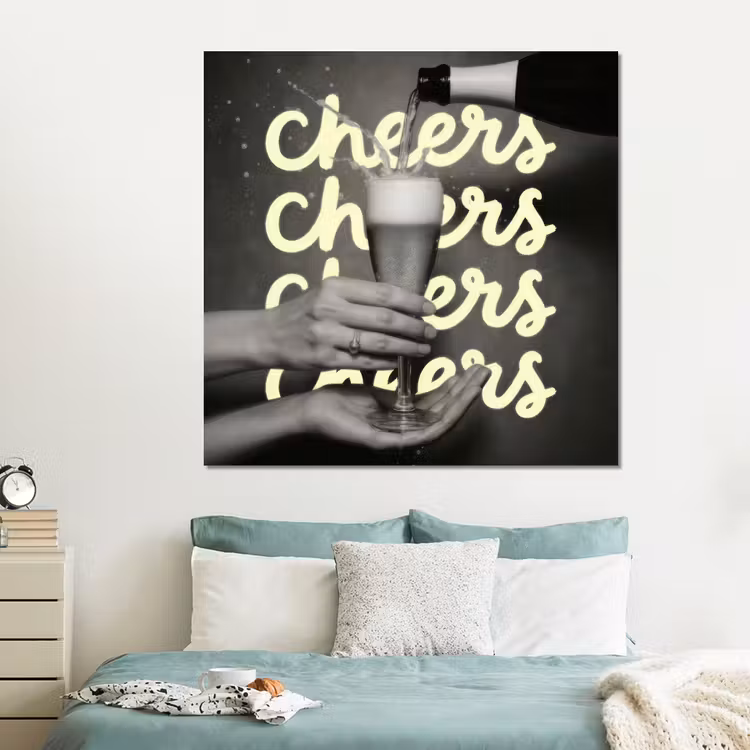 Forex - Cheers - Wijn - Zwart - Wit — 2