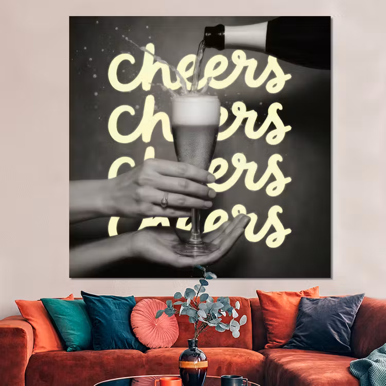 Forex - Cheers - Wijn - Zwart - Wit — 3