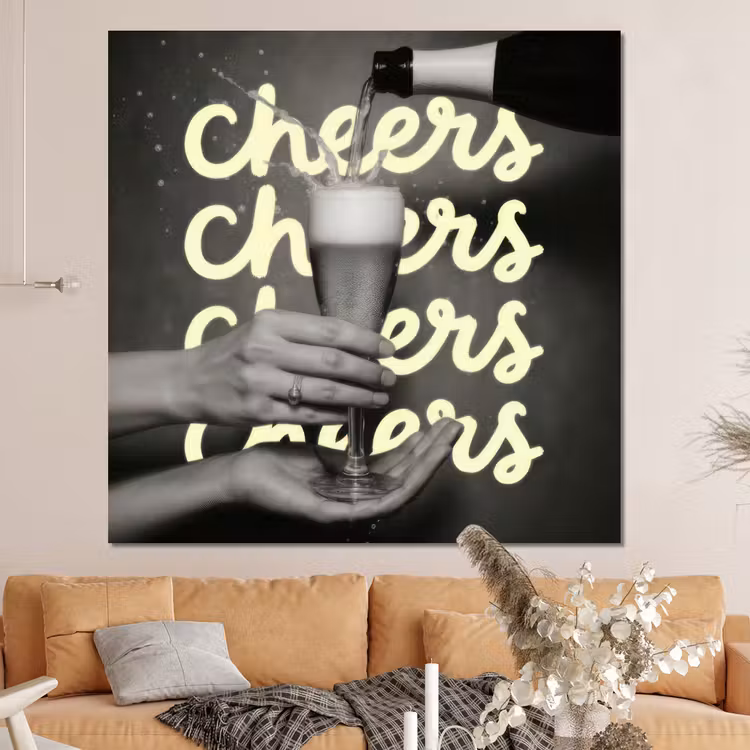 Forex - Cheers - Wijn - Zwart - Wit — 4
