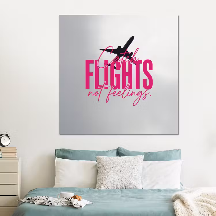 Forex - Catch flights not feelings - Vliegtuig - Roze — 2