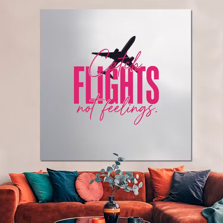 Forex - Catch flights not feelings - Vliegtuig - Roze — 3
