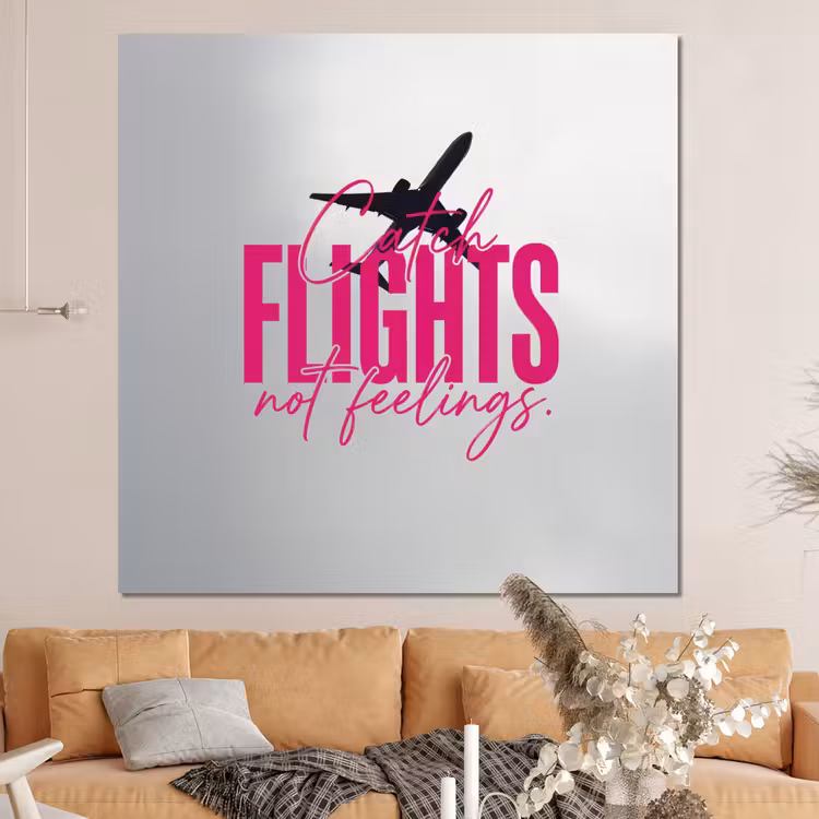 Forex - Catch flights not feelings - Vliegtuig - Roze — 4