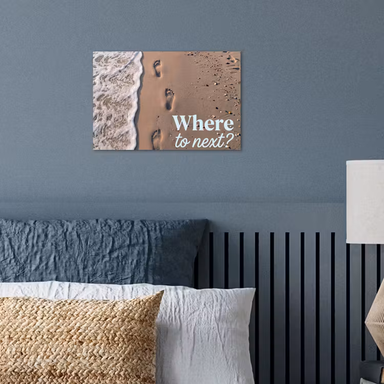 Poster - Where to next - Strand - Voetstappen — 3