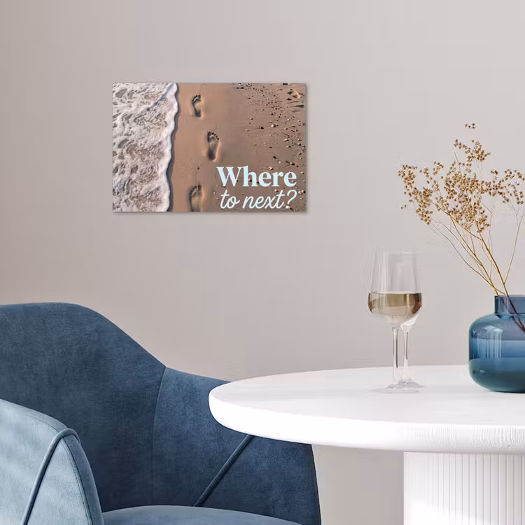 Poster - Where to next - Strand - Voetstappen — 4