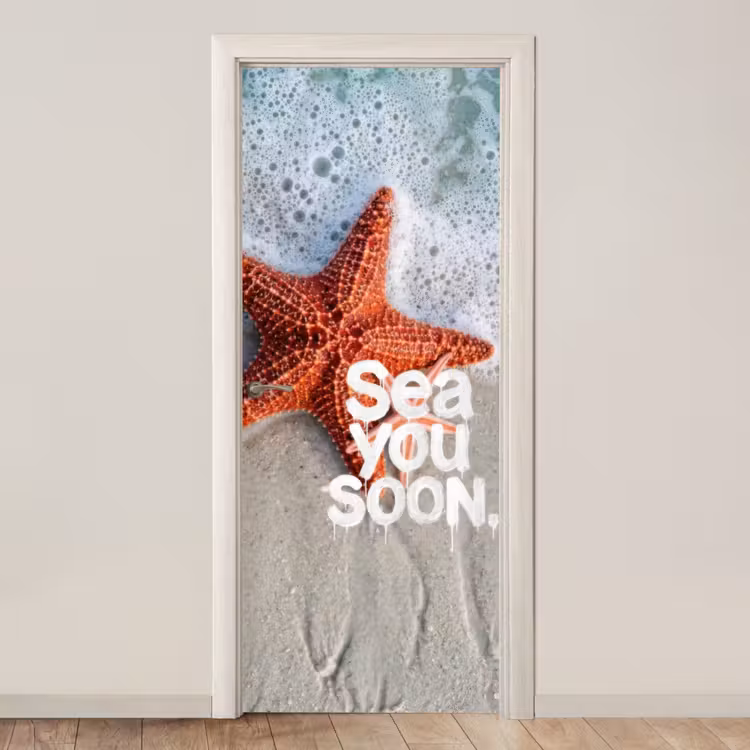 Deursticker - Sea you soon - Zeester - Zee — 1