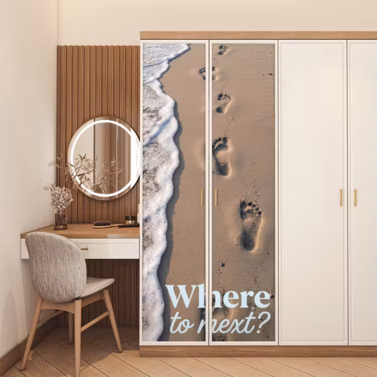 Deursticker - Where to next - Strand - Voetstappen — 5