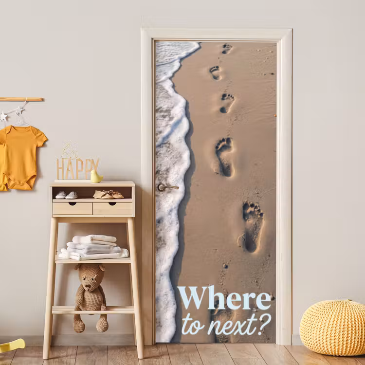 Deursticker - Where to next - Strand - Voetstappen — 6