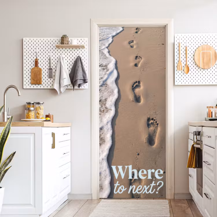 Deursticker - Where to next - Strand - Voetstappen — 7