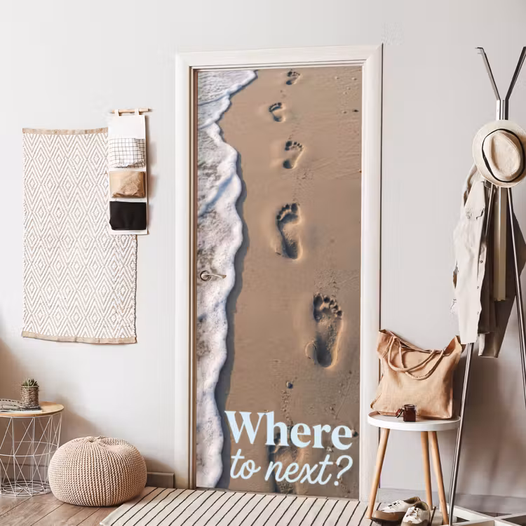 Deursticker - Where to next - Strand - Voetstappen — 8