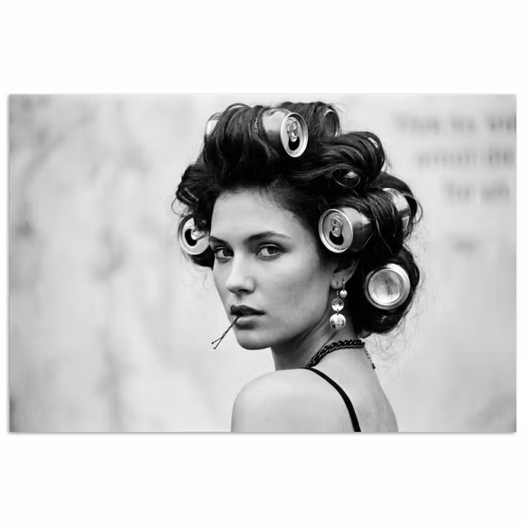 Poster - Edgy - Vrouw - Zwart - Wit — 1