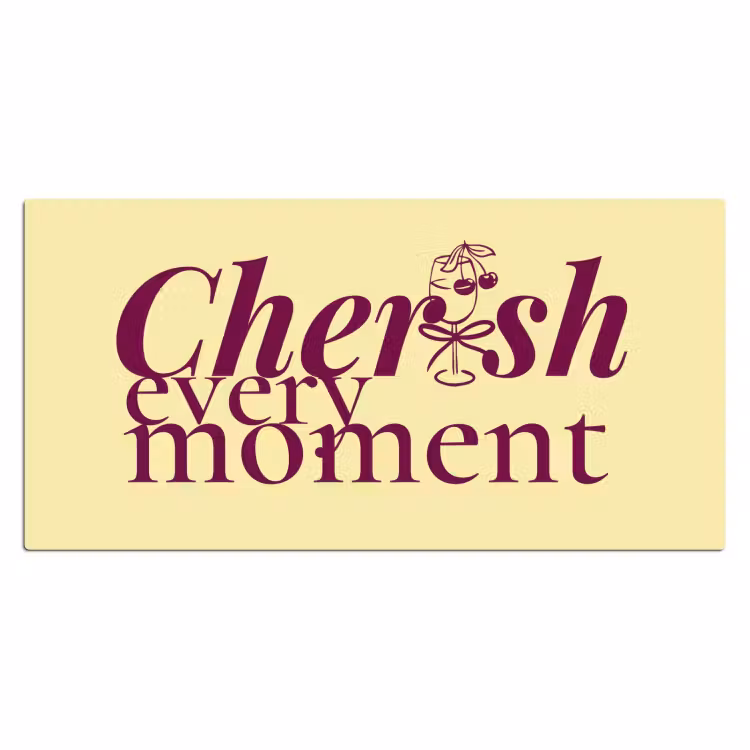 Bureau onderlegger - Cherish Every Moment Geel — 2