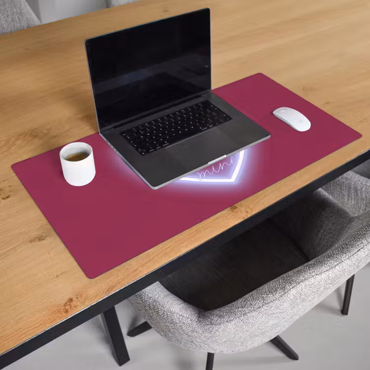 Bureau onderlegger - I liked it so it's mine neon hart bordeaux — 3