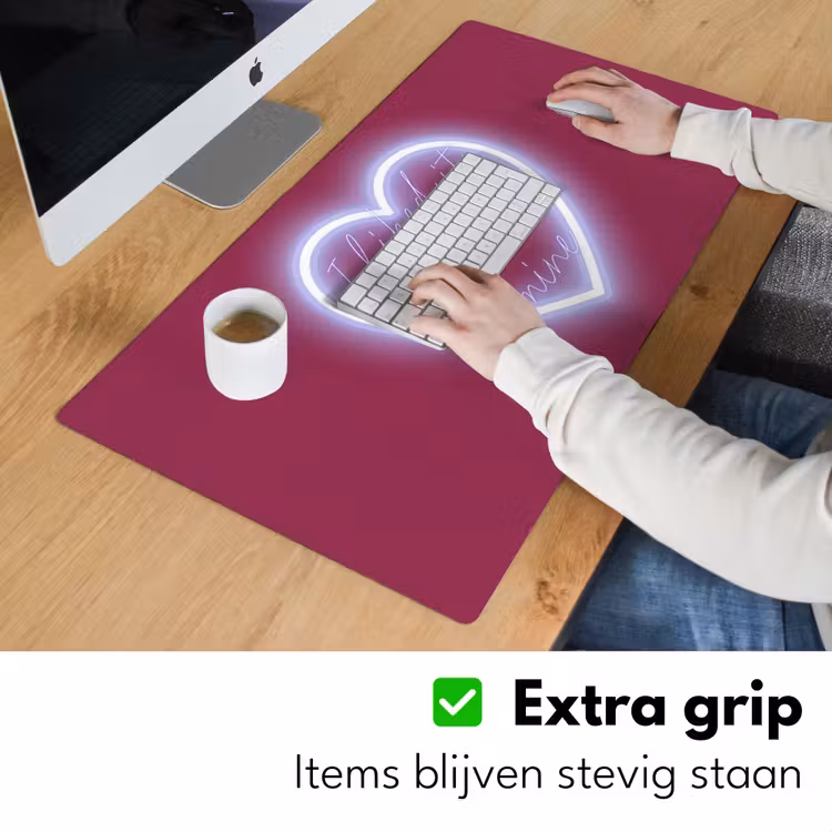 Bureau onderlegger - I liked it so it's mine neon hart bordeaux — 6