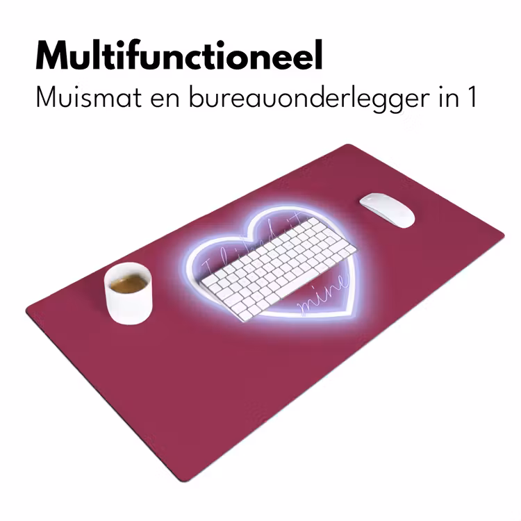 Bureau onderlegger - I liked it so it's mine neon hart bordeaux — 7