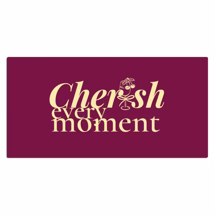Bureau onderlegger - Cherish Every Moment Bordeaux — 2