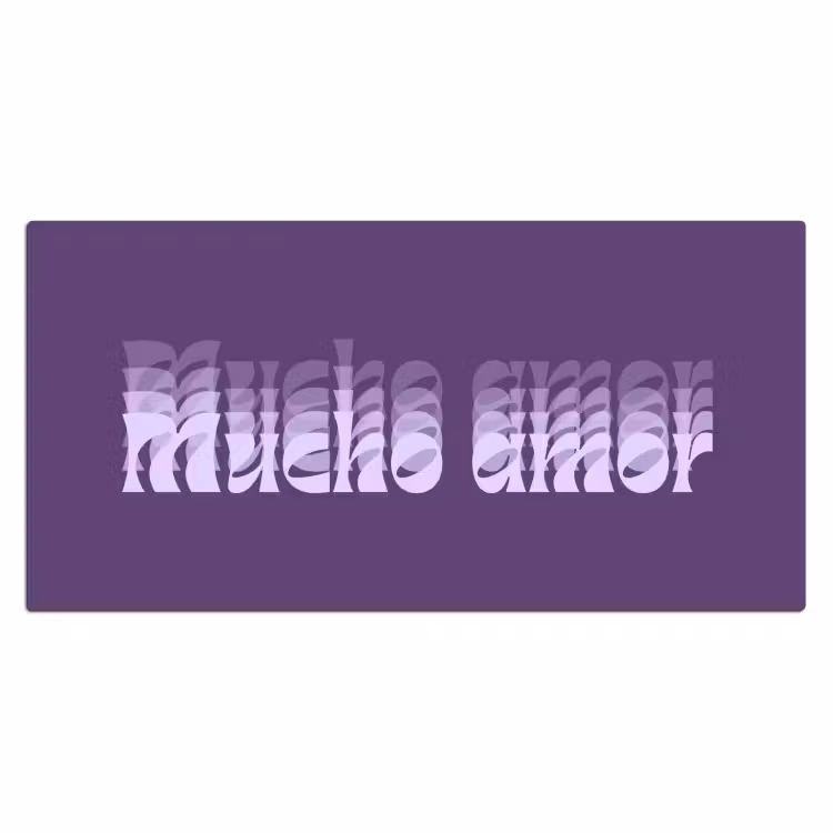 Bureau onderlegger - Mucho Amor Paars — 2