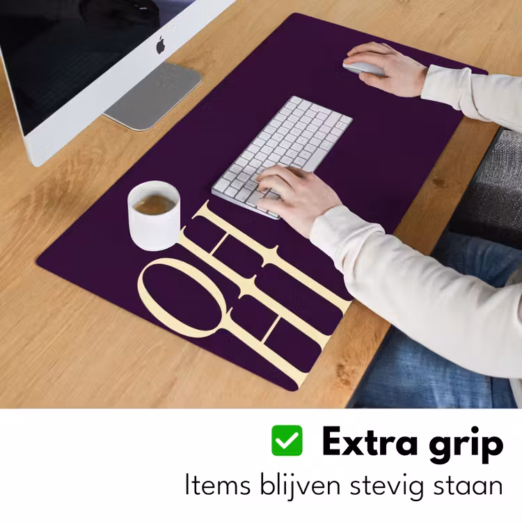 Bureau onderlegger - Oh Hi Paars Minimalistisch — 6