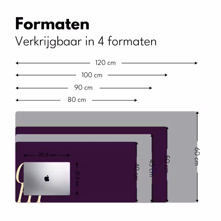Bureau onderlegger - Oh Hi Paars Minimalistisch — 8