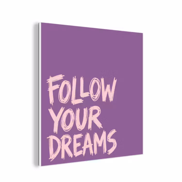 Forex - Follow your dreams - Paars - Penseeltextuur — 1