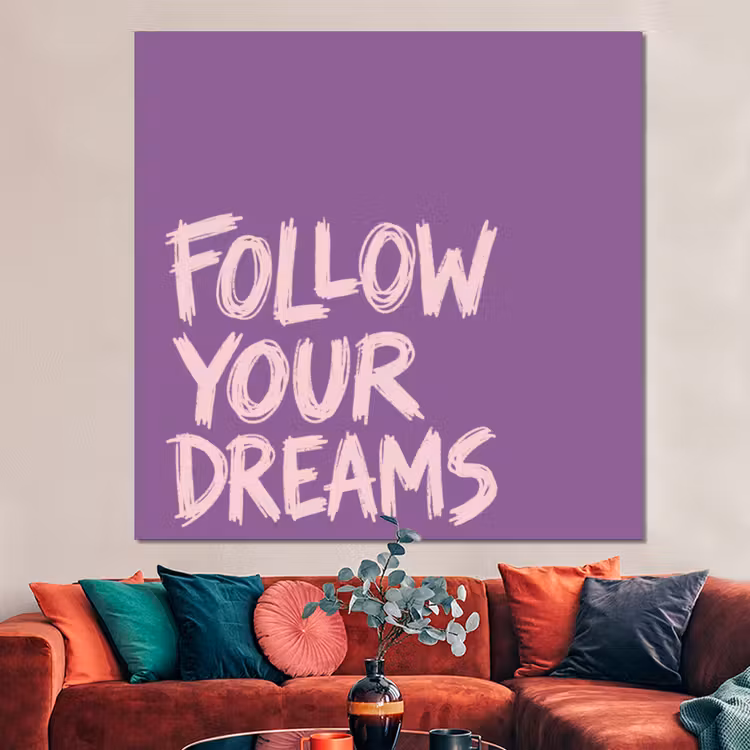 Forex - Follow your dreams - Paars - Penseeltextuur — 3