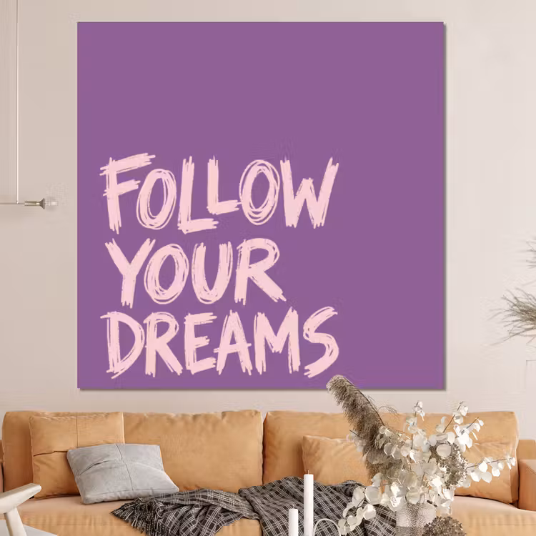 Forex - Follow your dreams - Paars - Penseeltextuur — 4