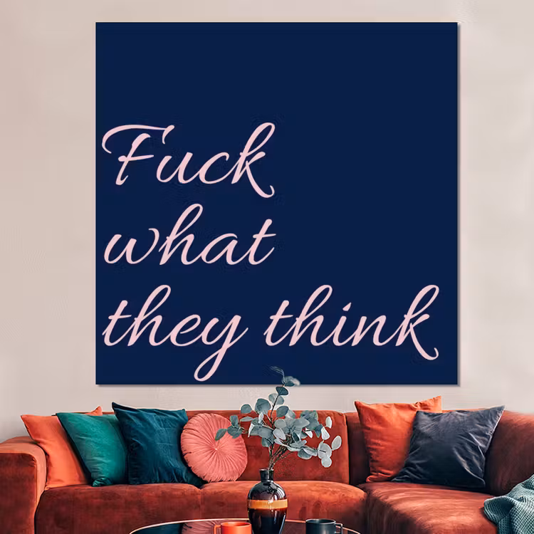Forex - Fuck what they think - Blauw - Cursief — 3