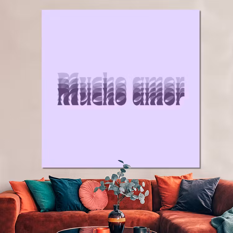 Forex - Mucho amor - Paars - Gelaagde letters — 3