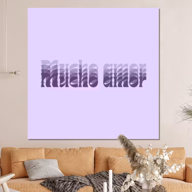 Forex - Mucho amor - Paars - Gelaagde letters — 4