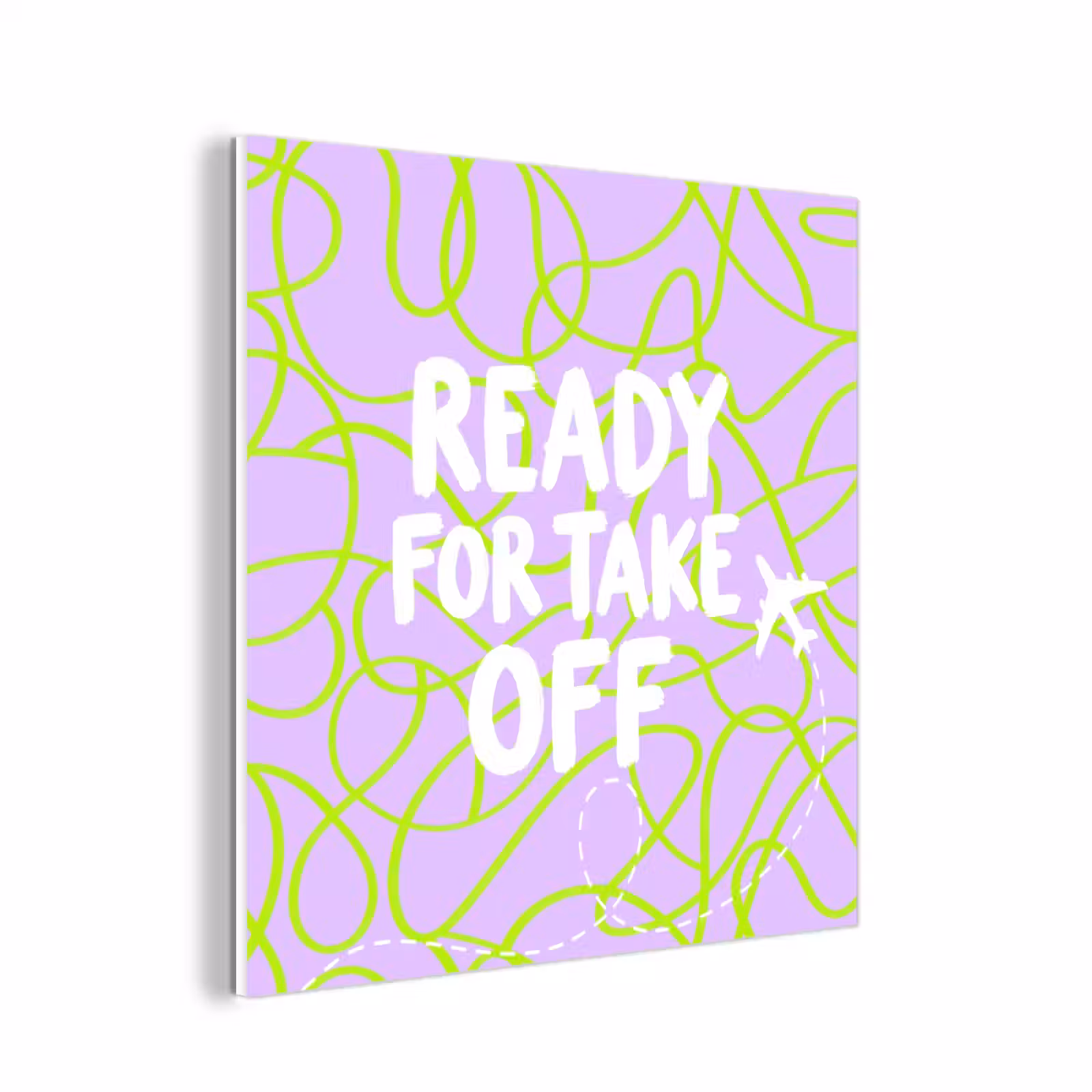 Forex - Ready for take off - Vliegtuig - Groen - Paars - Golvende lijnen — 1