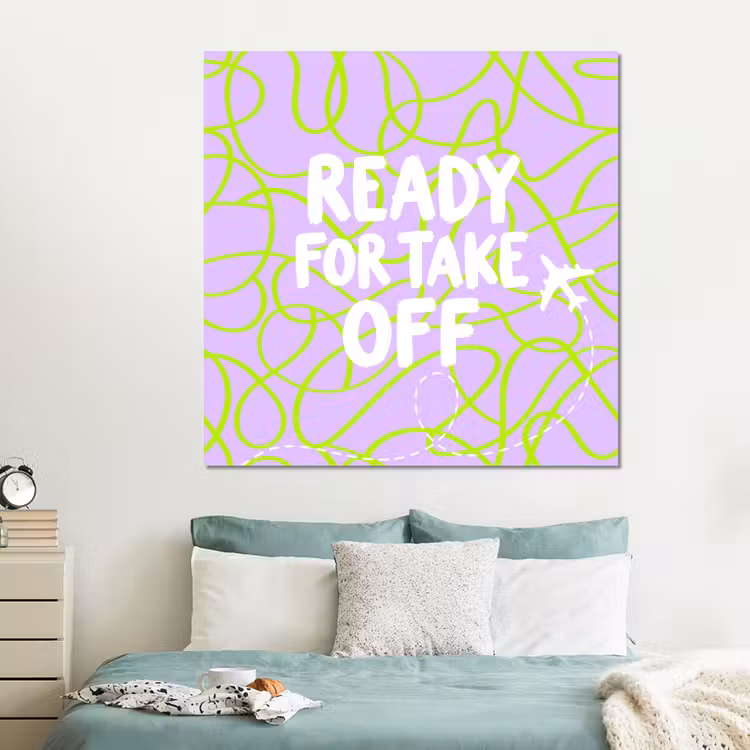 Forex - Ready for take off - Vliegtuig - Groen - Paars - Golvende lijnen — 2