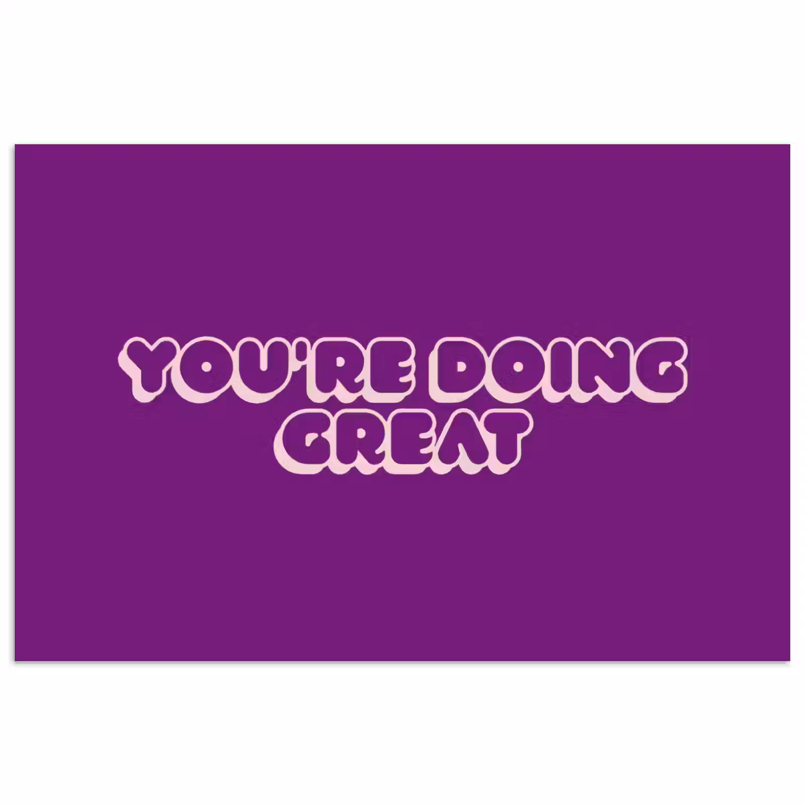 Poster - You're doing great - Paars - Bubble letters — 1