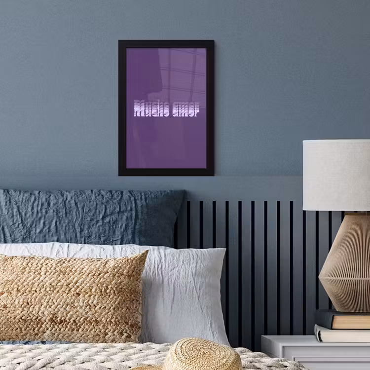 Poster met lijst - Mucho Amor Paars — 3