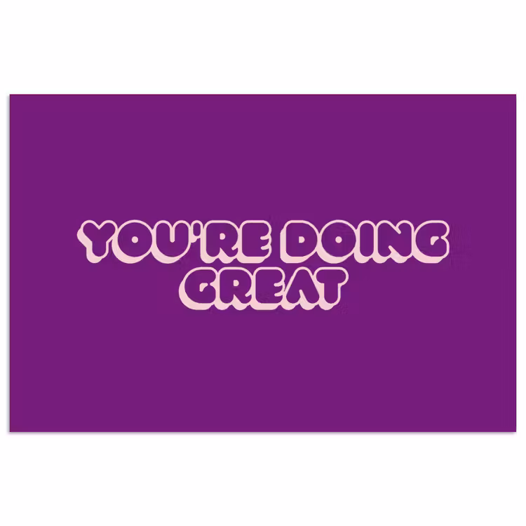 Poster - You're doing great - Paars - Bubble letters — 1