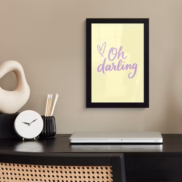 Poster met lijst - Oh Darling Geel — 2