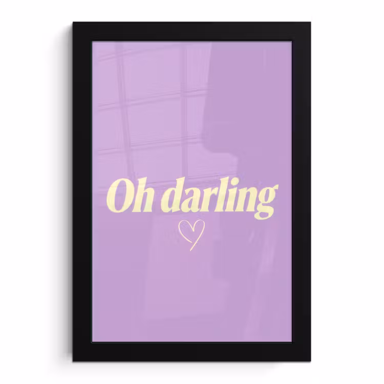 Poster met lijst - Oh Darling Lila