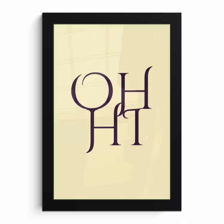 Poster met lijst - Oh Hi Geel