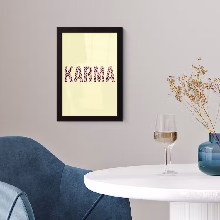Poster met lijst - Karma Roze Luipaard Patroon — 4