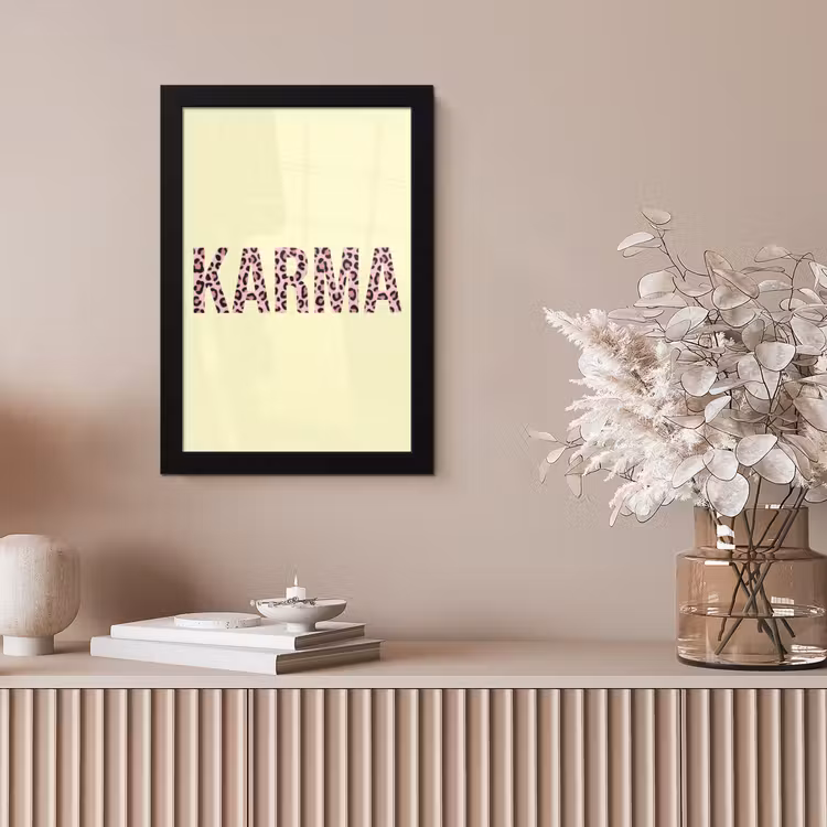 Poster met lijst - Karma Roze Luipaard Patroon — 5
