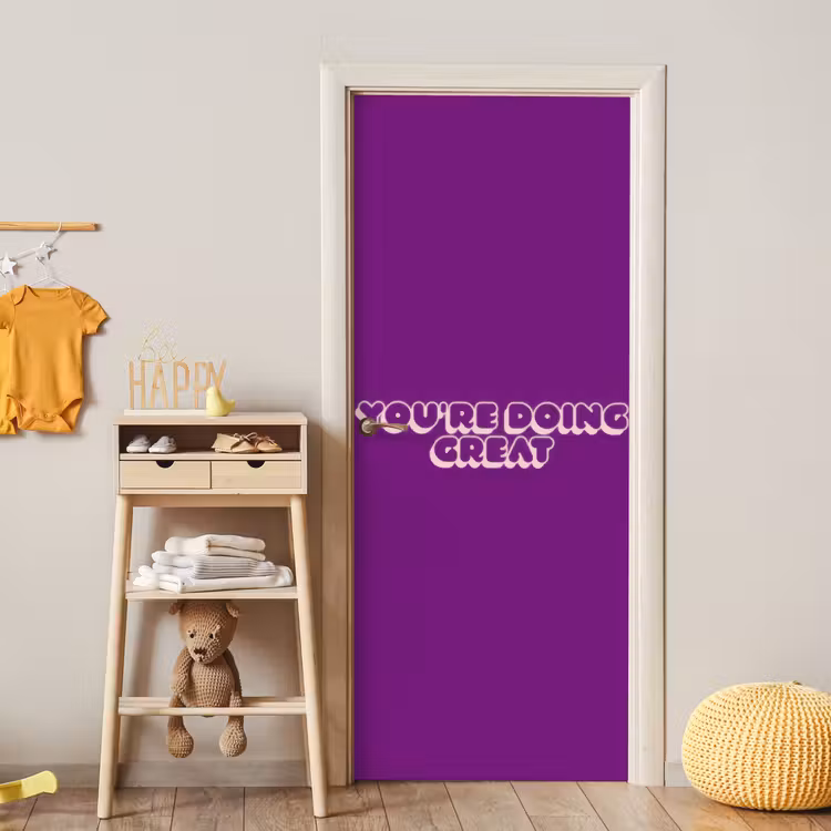 Deursticker - You're doing great - Paars - Bubble letters — 6