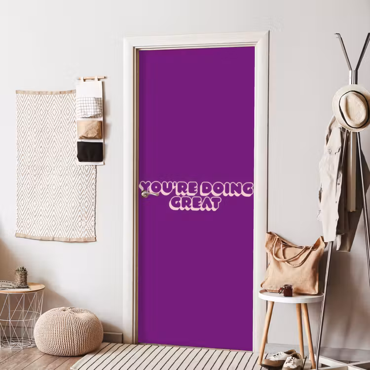 Deursticker - You're doing great - Paars - Bubble letters — 8