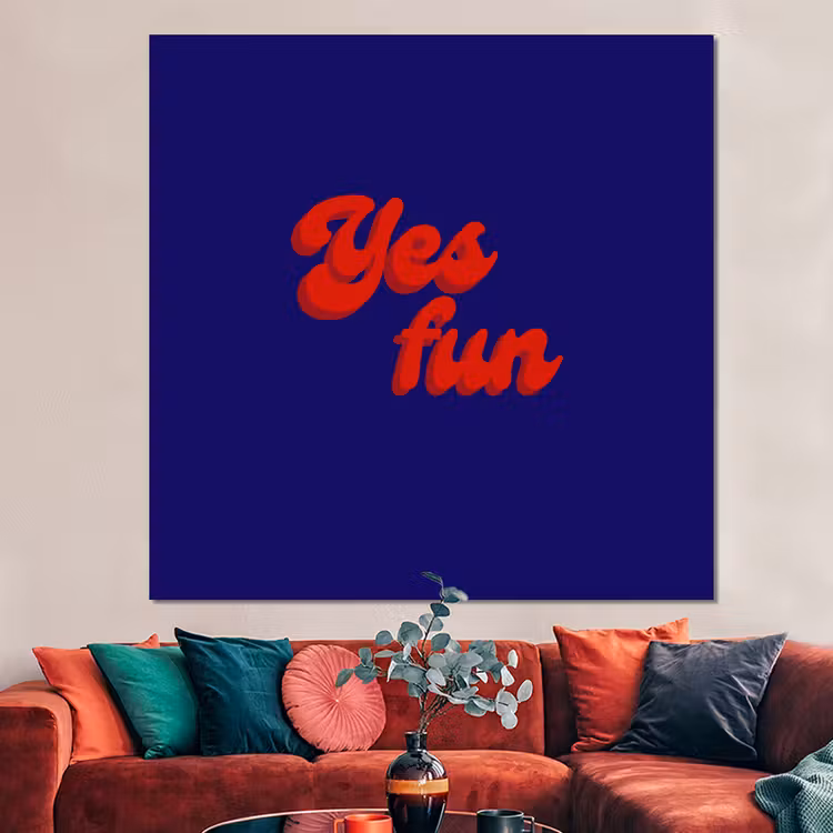 Forex - Blauw - Rood - Yes fun - 3D — 3