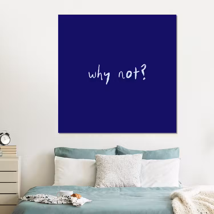 Forex - Why not - Blauw - Handgeschreven — 2