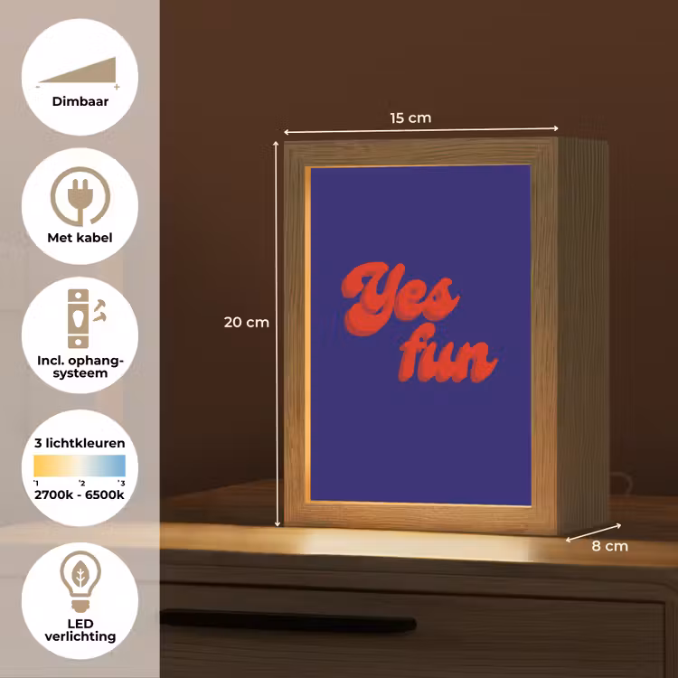 Tafellamp - Blauw - Rood - Yes fun - 3D — 7