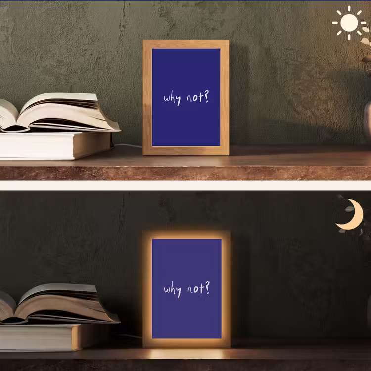 Tafellamp - Why not - Blauw - Handgeschreven — 5