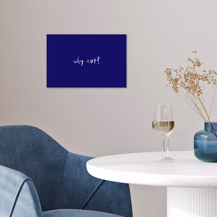 Poster - Why not - Blauw - Handgeschreven — 4