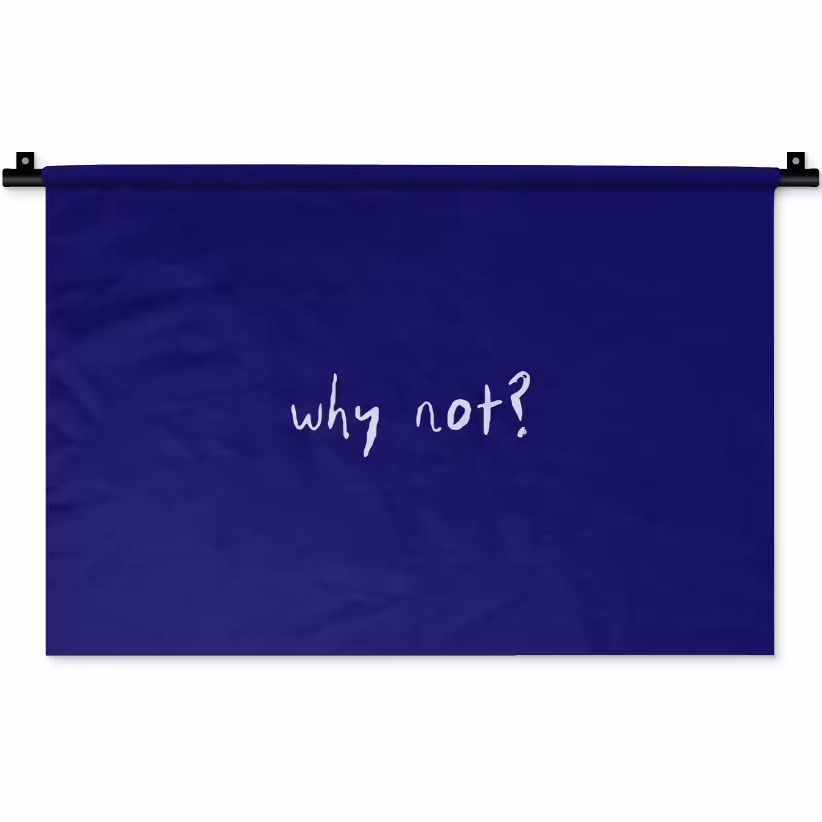 Wandkleed - Why not - Blauw - Handgeschreven — 1