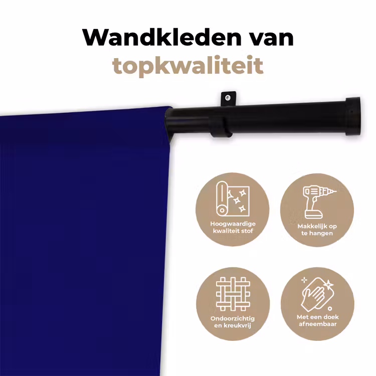 Wandkleed - Why not - Blauw - Handgeschreven — 3