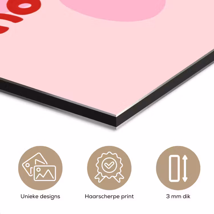 Aluminium schilderij - No rain no flowers - Bloem - Roze — 7