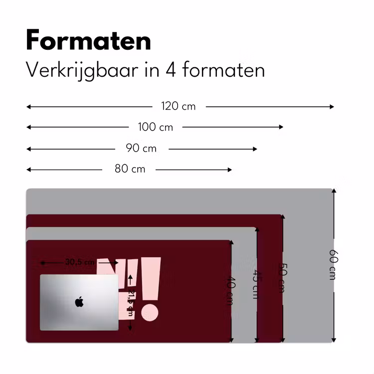 Bureau onderlegger - Nice Uitroepteken Bordeaux — 8