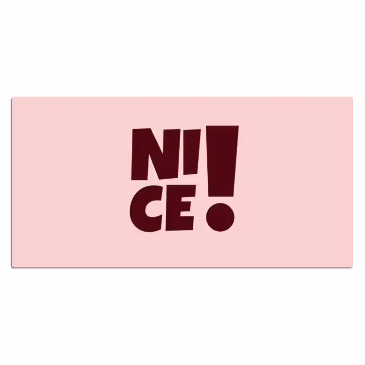 Bureau onderlegger - Nice Uitroepteken Roze — 2